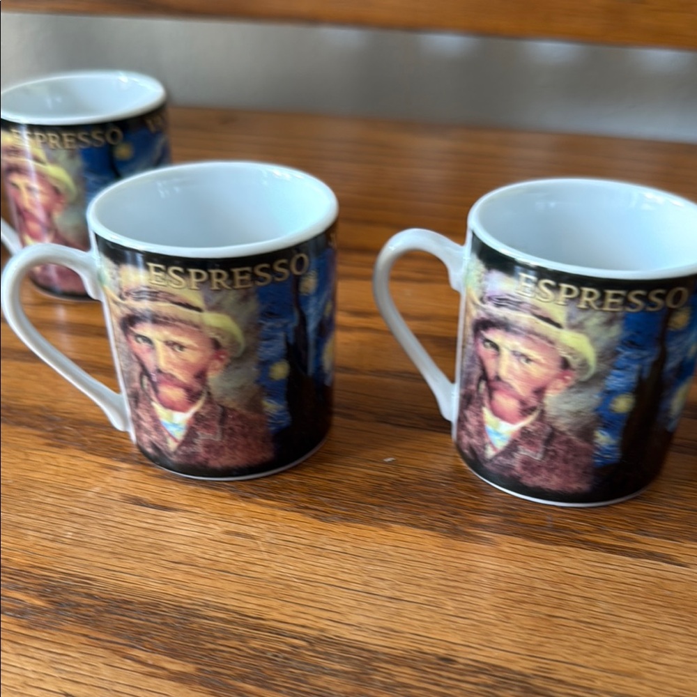 Blue Abstract Coffee & Tea Mug Set for Kitchen - Picture 3 of 3